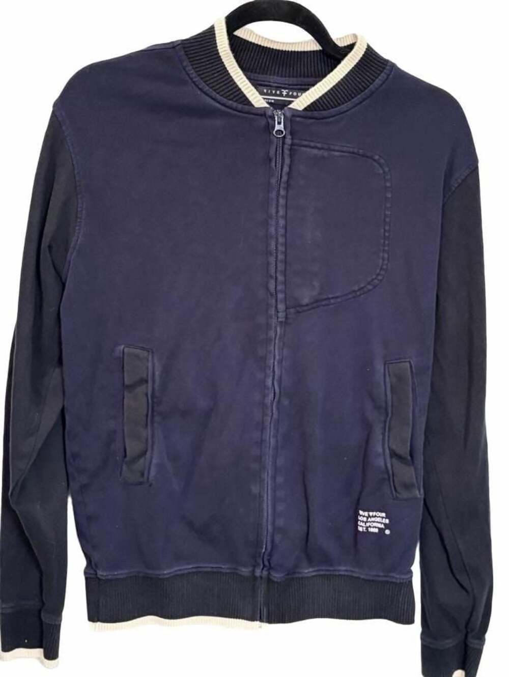 Five Four Los Angeles Est 1980 Men's Full Zip Bomber Sweatshirt Jacket Medium